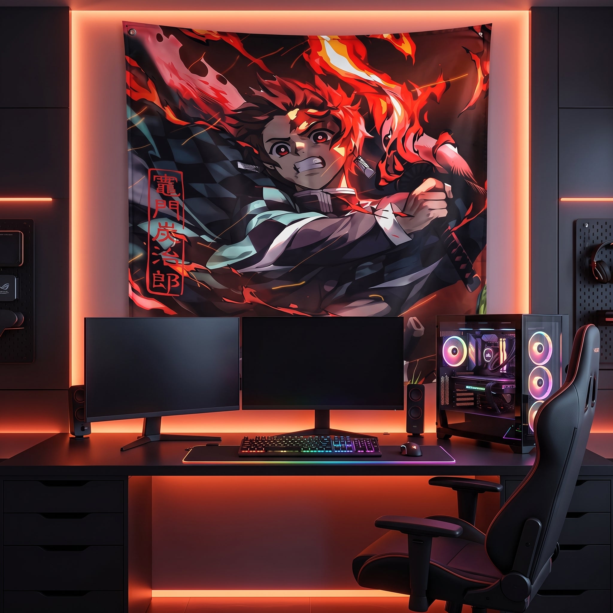Hinokami Kagura Fire Dance Tapestry