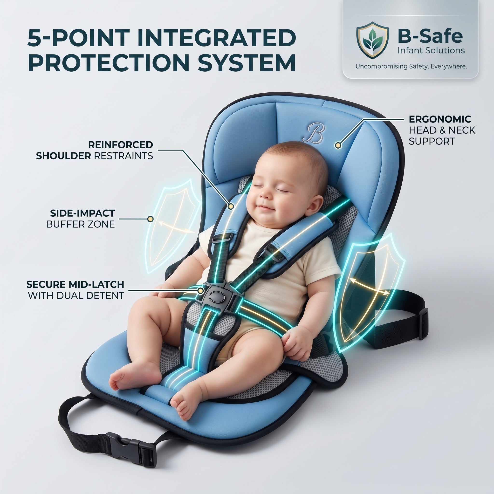 NestKart SafeGo Portable Baby Travel Seat